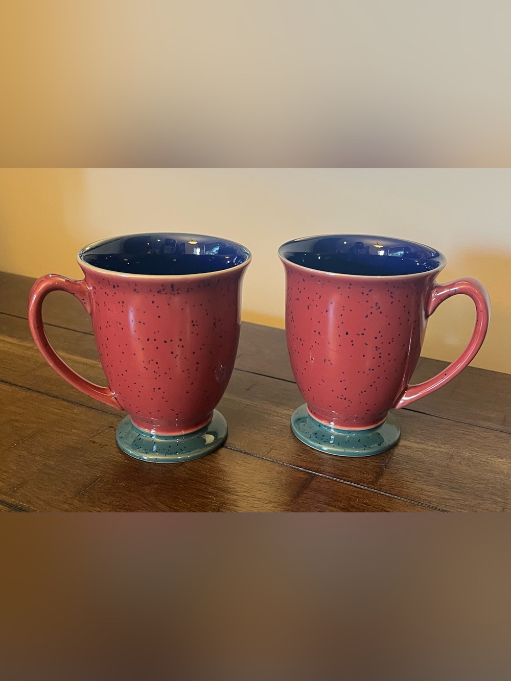 Denby Harlequin Footed Mug X 2